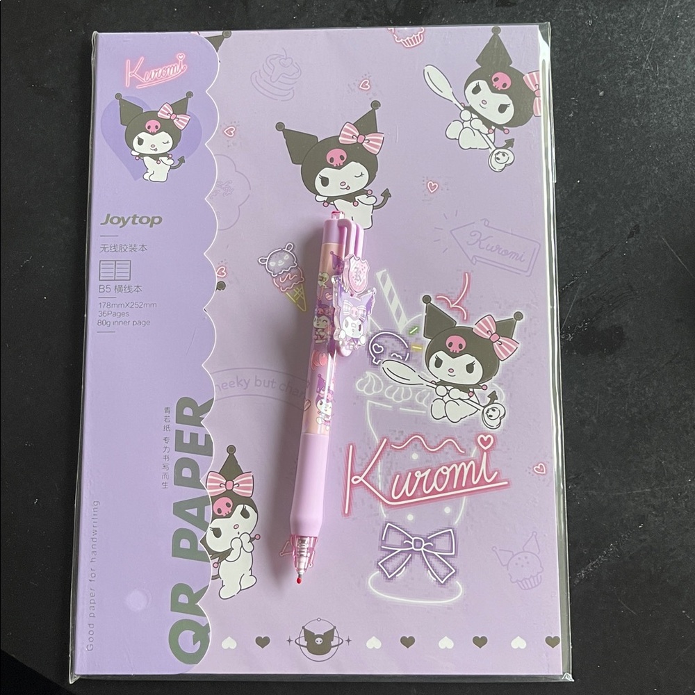 Sanrio Kuromi QR Pen & Paper Set